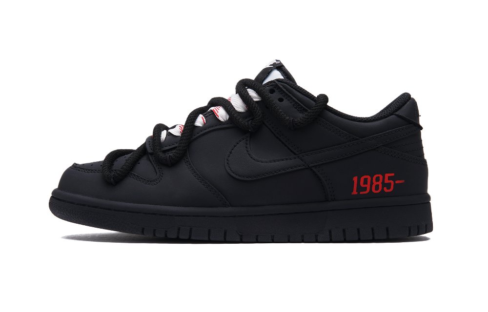 Nike Dunk Slip-Resistant Low-Top Skateboard Shoes Unisex Black