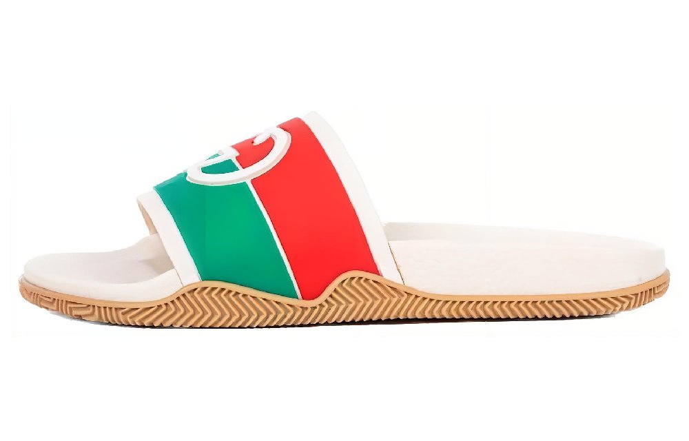 GUCCI Interlocking G Web Stripe Slides