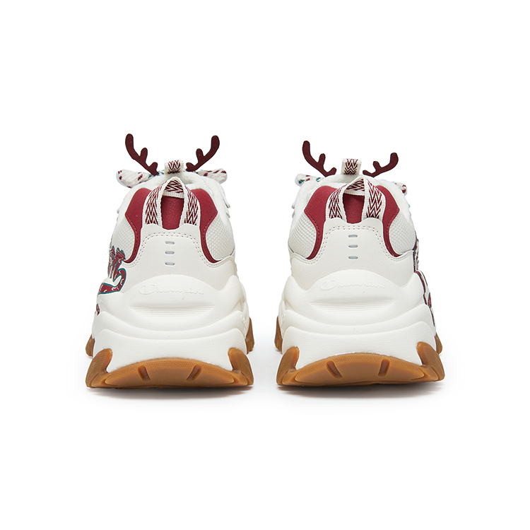 Champion Low-Top Chunky Sneakers Women's Milk White/Team Red