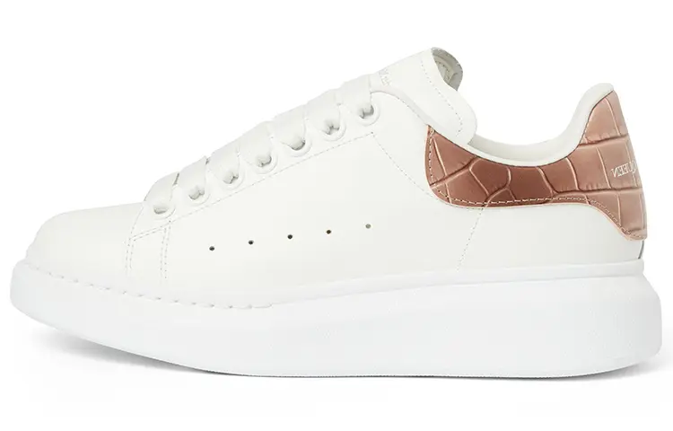 Alexander McQueen Oversized Sneaker 'White Burnt Pink Crocodile' Women's