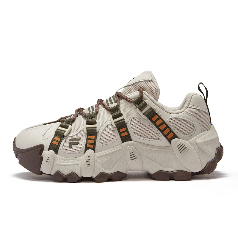 FILA FUSION EXOCET Mountains Shoes Wear-Resistant Low-Top Casual Shoes Women's Almond Milk White