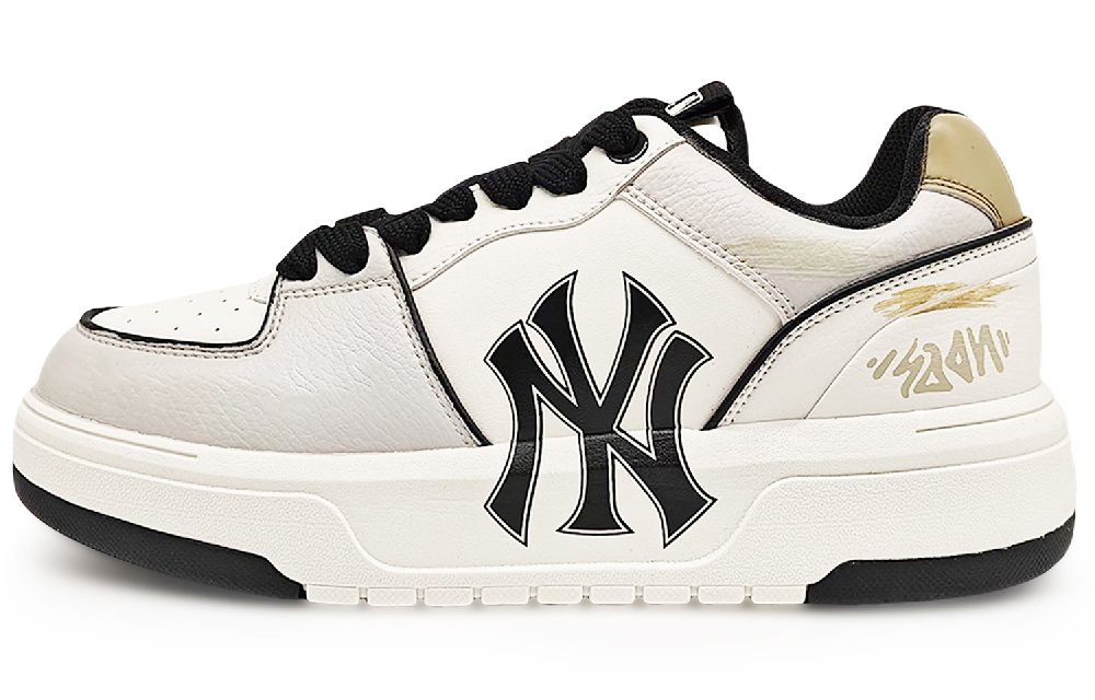 MLB Chunky Liner Abrasion Resistant Low Top Skateboard Shoes Unisex White Gray