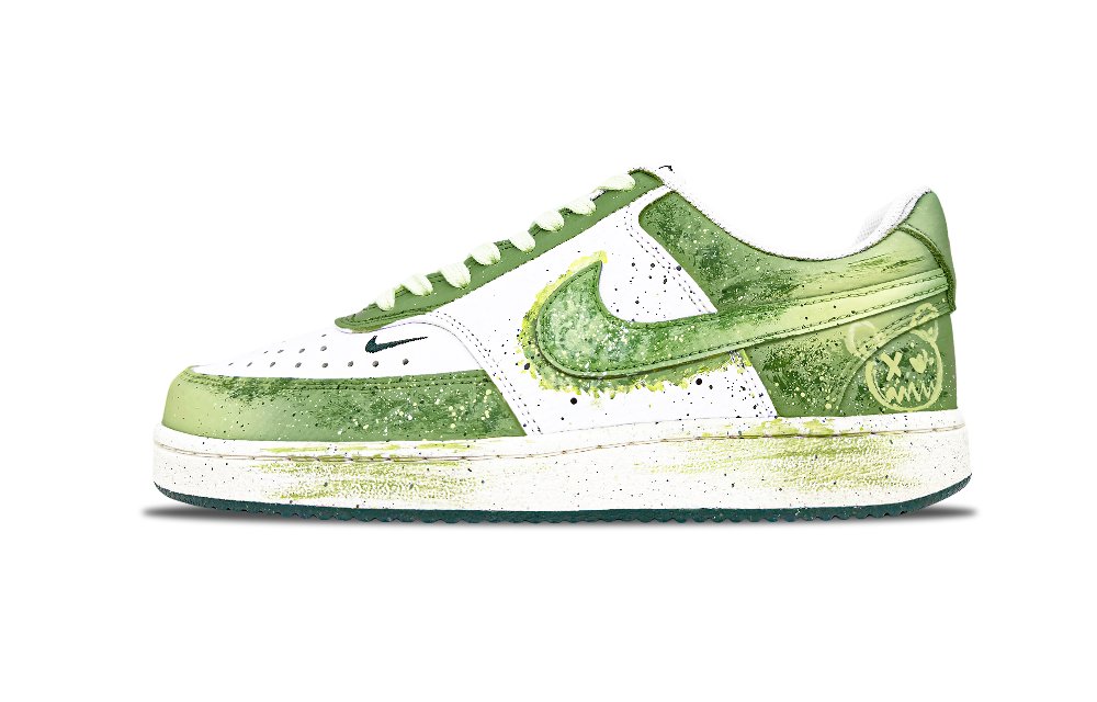 Nike Court Vision Low Top Skateboard Shoes Women's Green