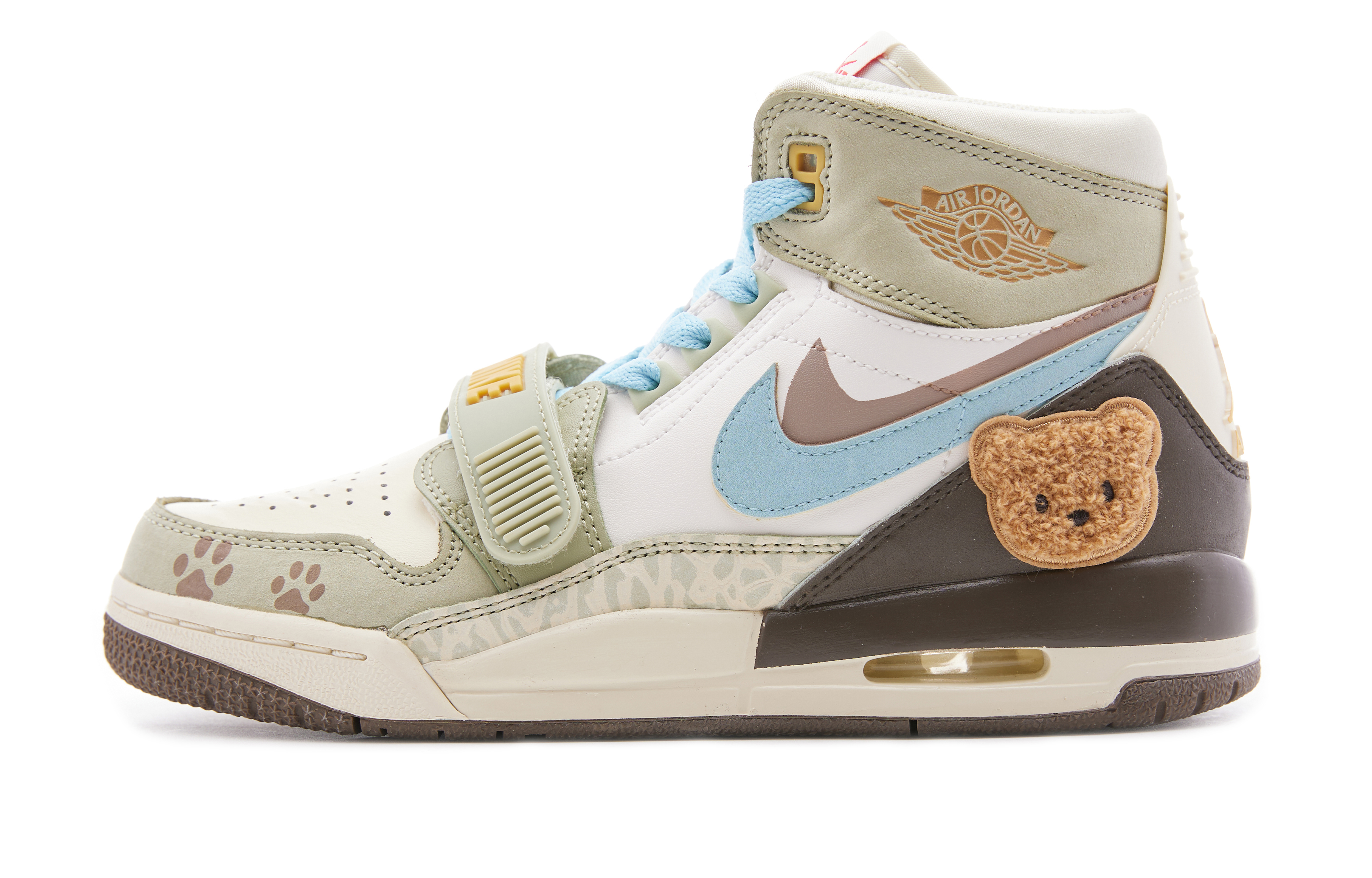 Jordan Legacy 312 High-Top Vintage Basketball Shoes GS White Brown
