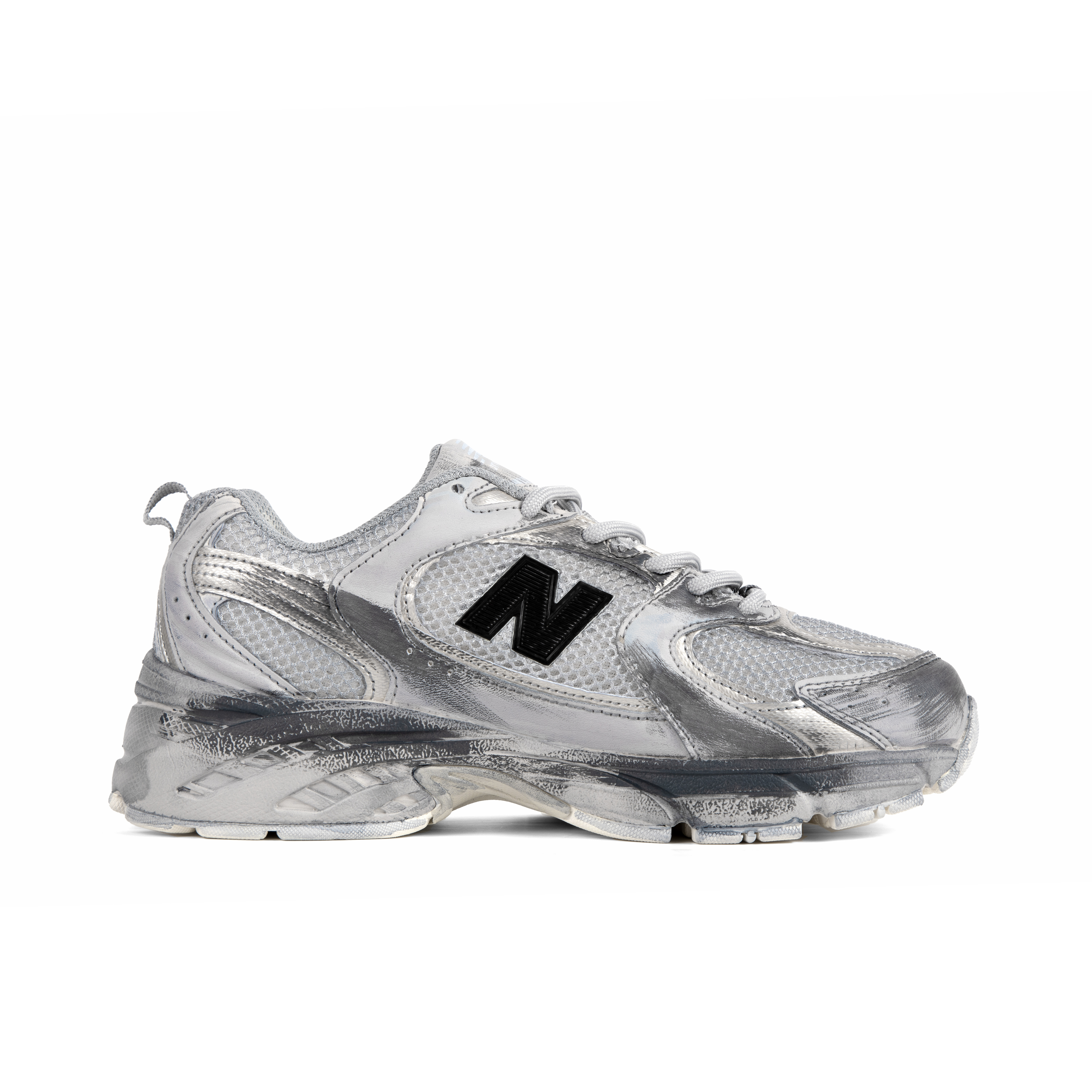New Balance NB 530 Cushioning, Slip Resistant, And Breathable Low Top Running Shoes Unisex Silver Gray