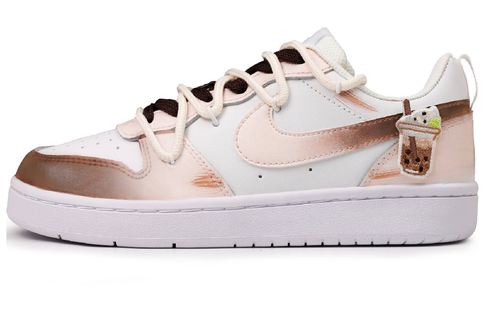 Nike Court Borough Low-Top Skateboard Shoes Women's White Brown