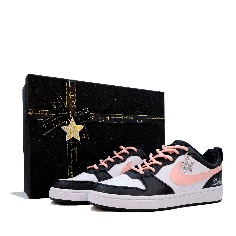 Nike Court Borough Skateboard Shoes Women's Low-Top Pink