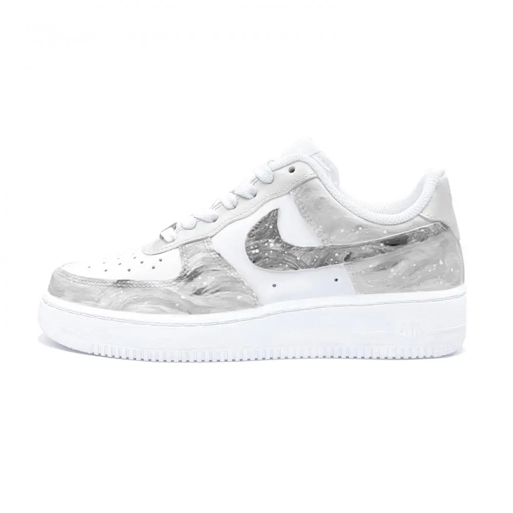 Nike Air Force 1 Galaxy Order Abrasion Resistant Balance Low top Skateboard Shoes Unisex Gray