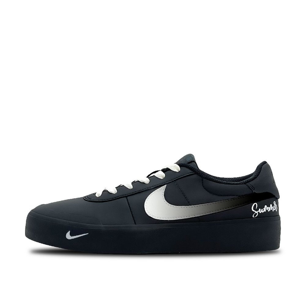 Nike Court Shot Abrasion Resistant Low Top Skateboard Shoes Men's Black