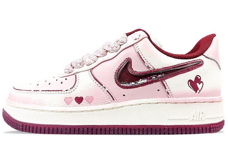 Nike Air Force 1 Low-Top Skateboard Shoes Women's Pink White