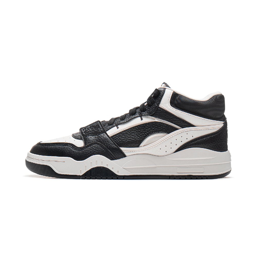 LINING Moonlight White HI Skateboard Shoes Men Mid-Top Black White