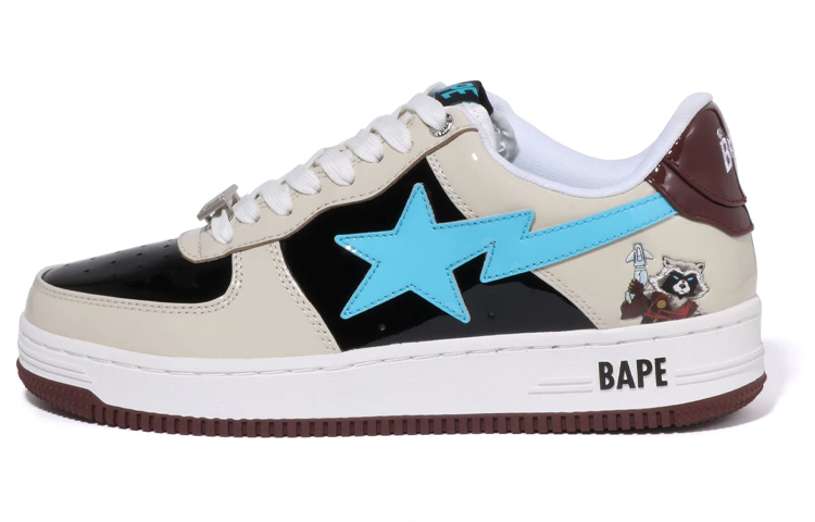A BATHING APE X Marvel Bape Sta 'Cream Black Blue' Women's