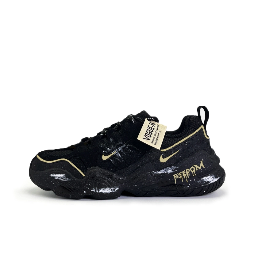 Nike Tech Hera Golden Mango Vanguard Cushioning Abrasion Resistant Breathable Low top Casual Shoes Unisex Black