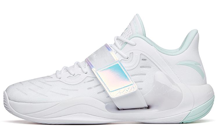 ANTA Water Flower 4 Basketball Shoes Men Low Top ANTA White/Ice Pink Blue
