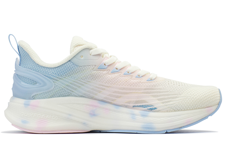 361° QU!KFOAM Shock Absorbers Slip Resistant, Abrasion Resistant, Breathable Low Top Running Shoes Women's White Blue