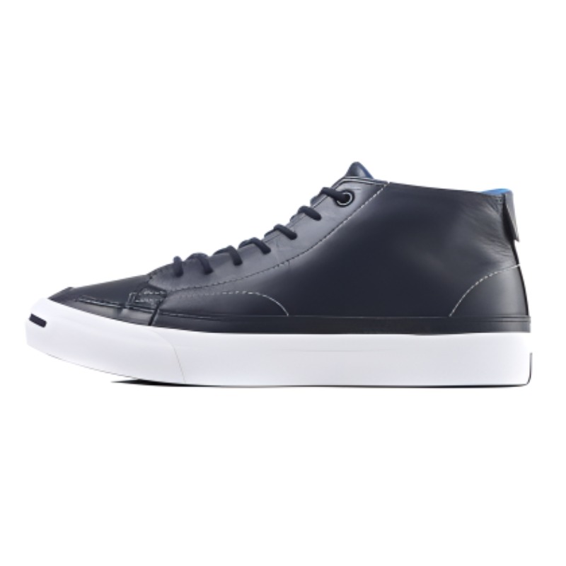 Converse Jack Purcell Slip-Resistant Cushioning High-Top Skateboard Shoes Unisex Navy Blue
