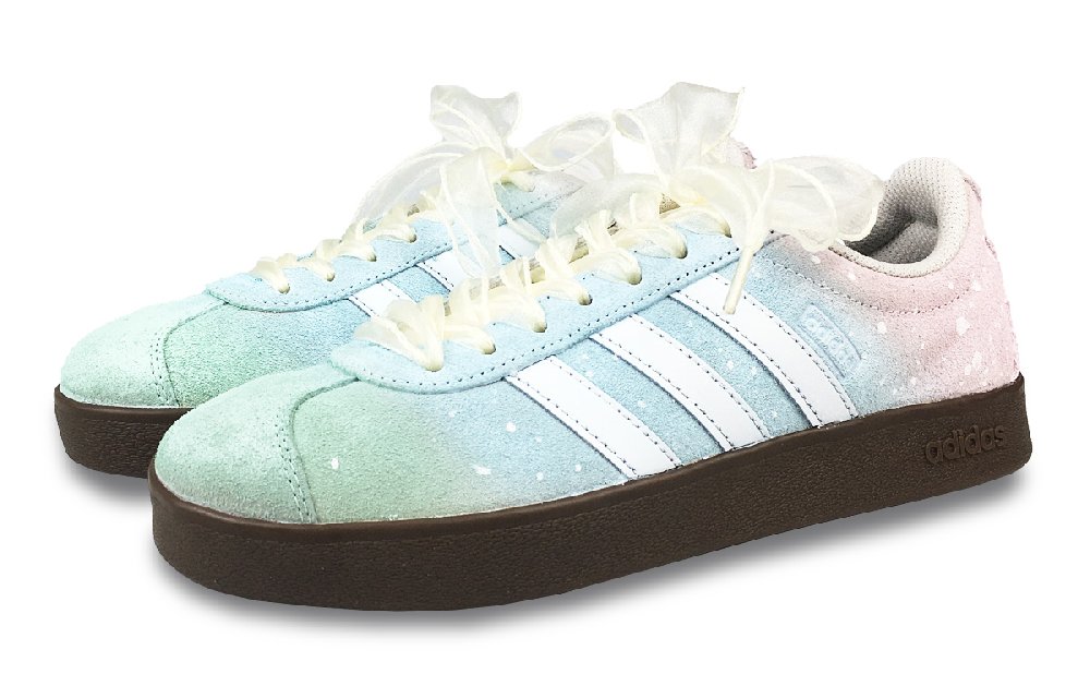 Adidas Neo VL Court 2.0 Anti-Slip Wear-Resistant Low-Top Skateboard Shoes Unisex White