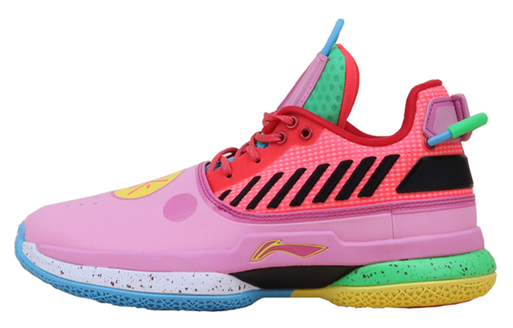 LiNing WOW 7 Way Of Wade 7 Non-slip Lightweight Low-Top Basketball Shoes Women's Pink Youth Edition