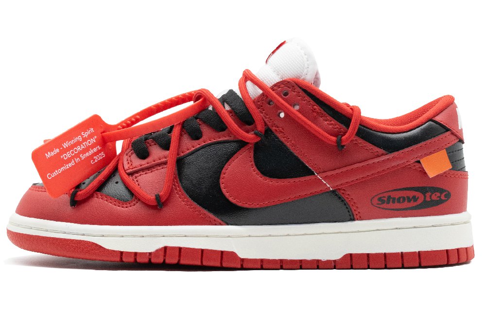 Nike Dunk Forbidden Zone WS Anti Slip Wear Resistant Low Top Skateboard Shoes Unisex Black Red