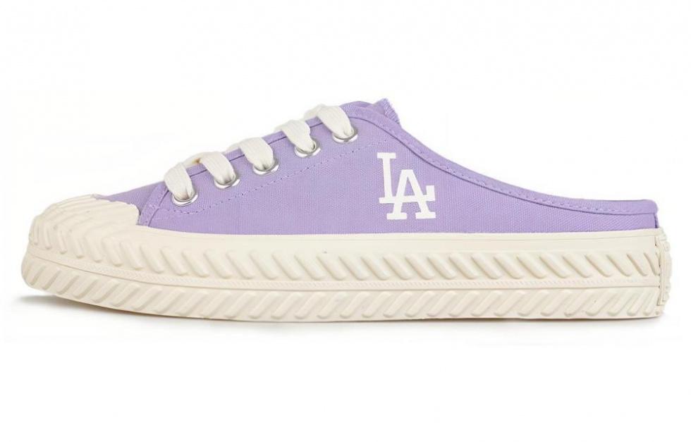 MLB Playball Mule Anti-Slip Wear-Resistant Low-Top Canvas Shoes Unisex Violet