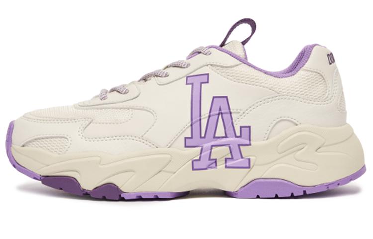 MLB Big Ball Chunky Lite Cushioning Anti-Slip And Wear-Resistant Low-Top Chunky Sneakers Unisex White Purple