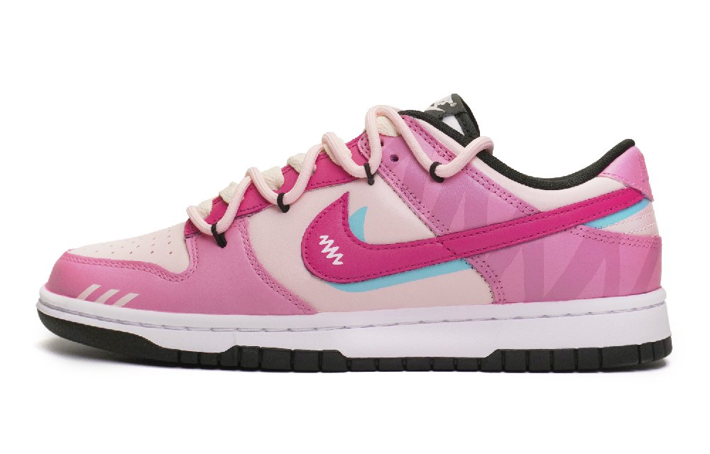 Nike Dunk Low-Top Skateboard Shoes Women's Pink Blue