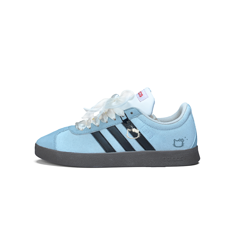 Adidas Neo VL Court 2.0 Anti Slip Wear Resistant Low Top Skateboard Shoes Unisex Blue Black