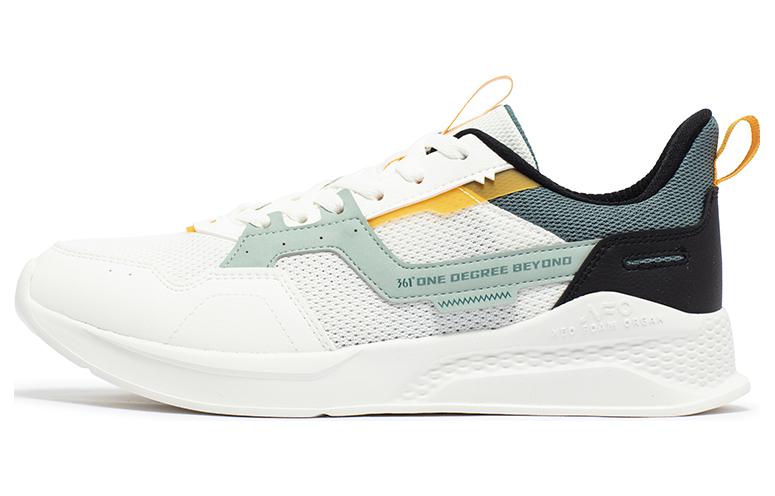 361° Lightweight Comfort 1.0 Cushioning Abrasion Resistant Breathable Low Top Casual Shoes Men's White Black