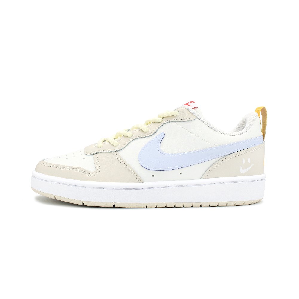 Nike Court Borough Anti Slip Wear Resistant Low Top Skateboard Shoes Women's Beige Blue