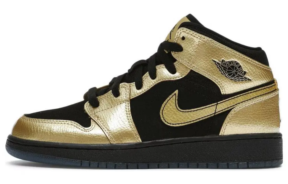 Air Jordan 1 Mid Bg 'Metallic Gold Coin' Gs