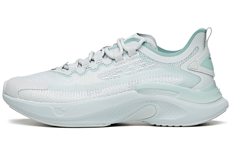 ANTA Running Shoes Women's Low-Top White Gray Green/Light Smoke Green