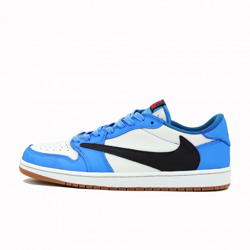 Travis Scott X JORDAN Travis Scott X Air JORDAN Vintage Basketball Shoes Women's Low Top Blue, White, Black