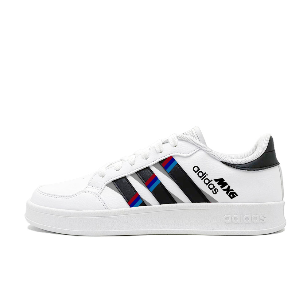 Adidas Neo Breaknet Neon Sky Rush Slip Resistant Abrasion Resistant Low top Skateboard Shoes Men's White