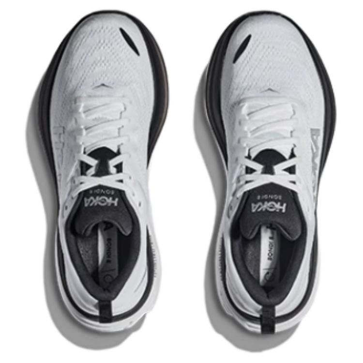 HOKA ONE ONE Bondi 8 Running Shoes Men Low-Top Black White