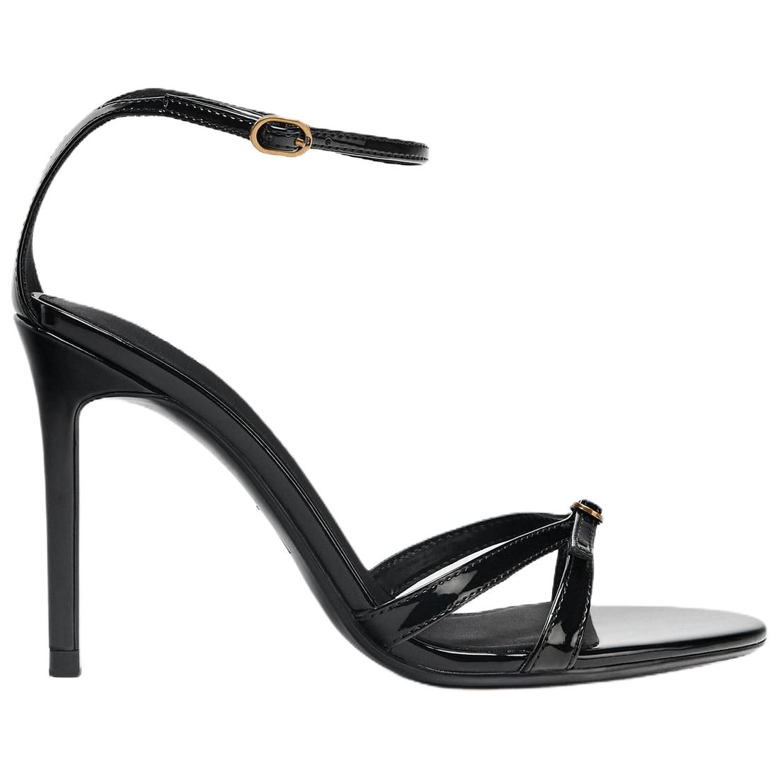 ZARA One Strap Sandals 10cm Women's Black купить в интернет-магазине Yoocart с быстрой доставкой по России.