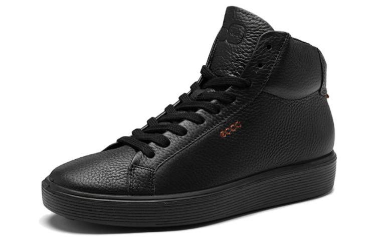 Ecco Skateboard Shoes Women's High-Top Black