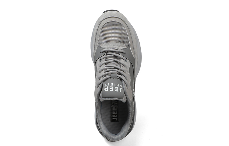 JEEP SPIRIT Black Myth Height Increasing Abrasion Resistant Low top Training Racing Running Shoes Men's Gray