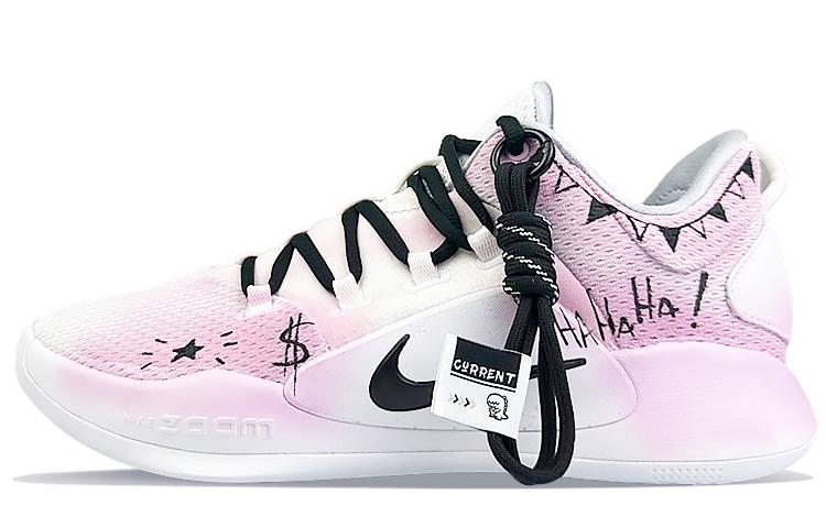 Nike Hyperdunk X Cushioned Slip-Resistant Low-Top Basketball Shoes Men's Pink Purple