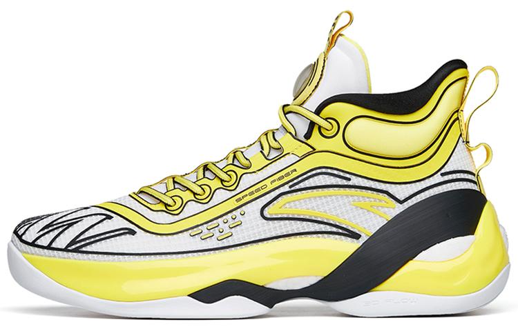 ANTA KT7 Basketball Shoes Men Mid Top ANTA White/Fluorescent Jelly Yellow