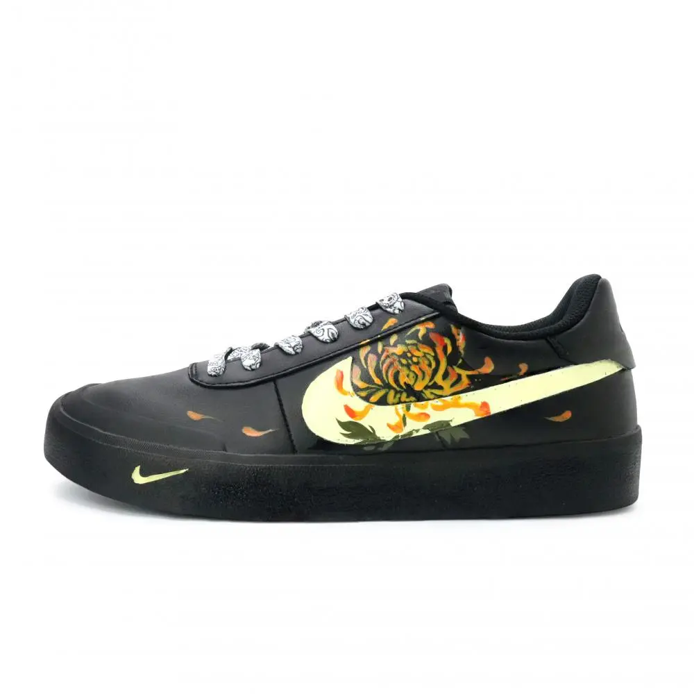 Nike Court Shot Four Gentlemen Chrysanthemum Abrasion Resistant Low top Skateboard Shoes Men's Black Brown Yellow Basic