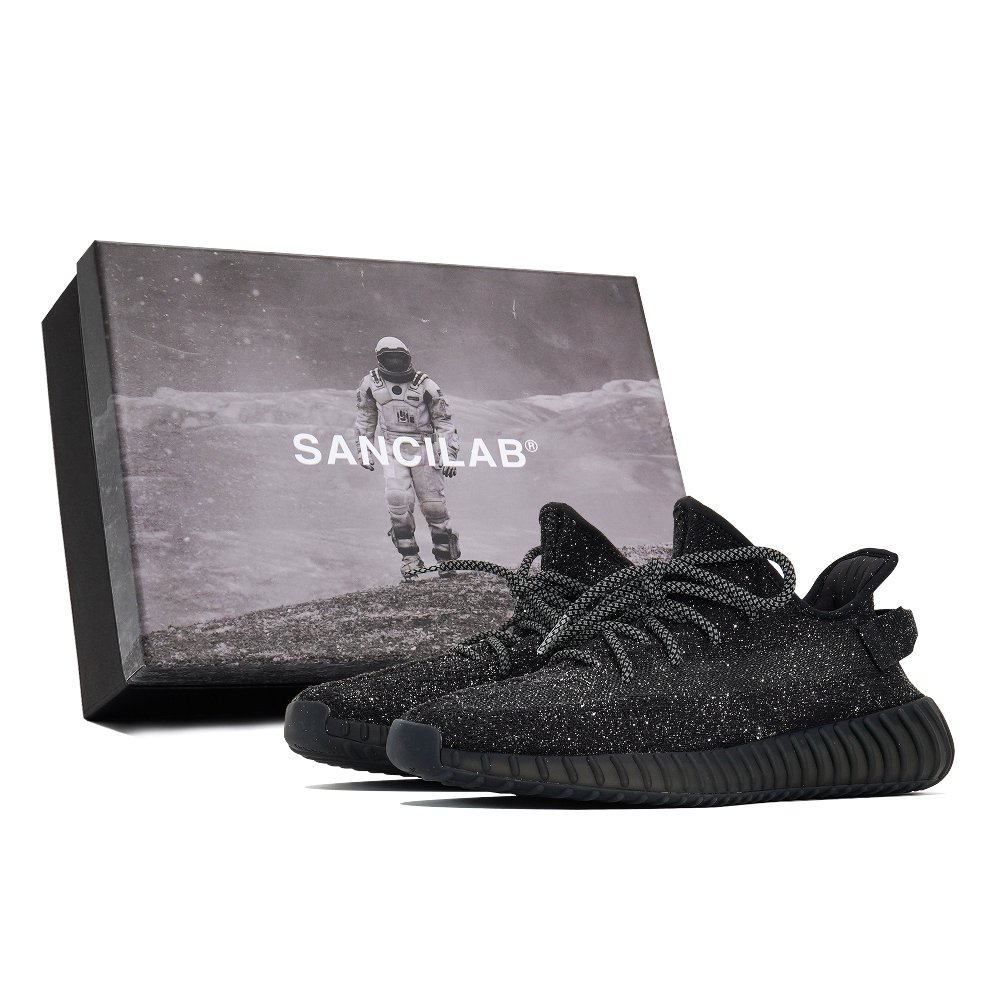Adidas Originals Yeezy Boost 350 V2 Abrasion Resistant Low Top Casual Shoes Unisex Black