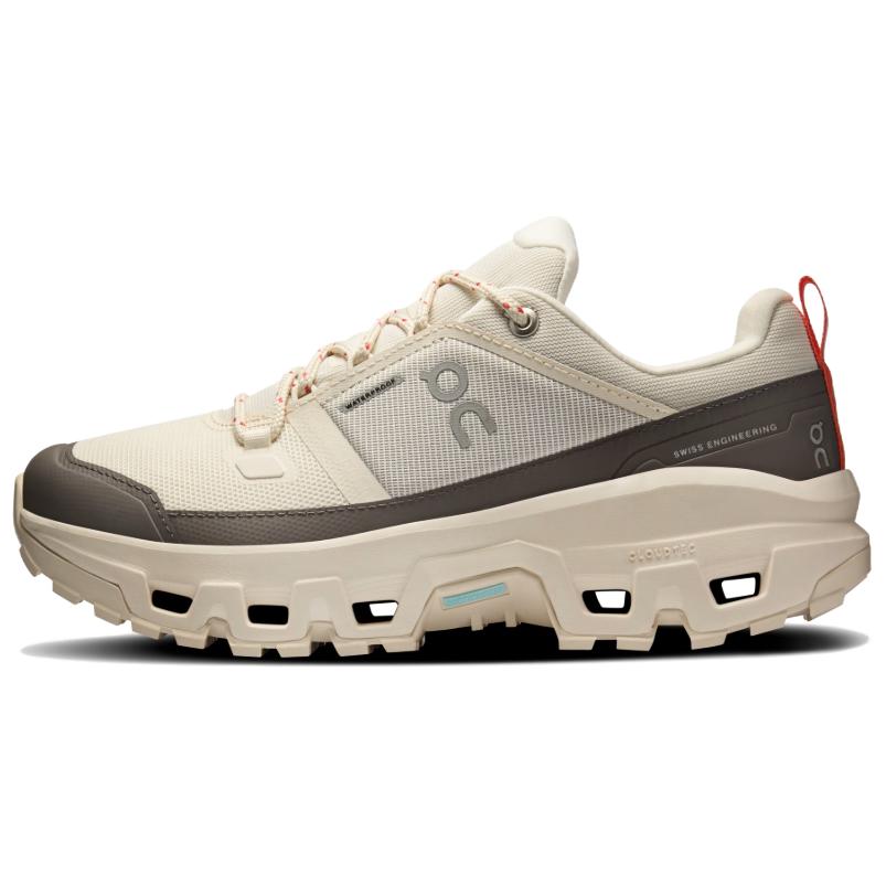 On Cloudrock Waterproof And Lightweight Low Top Mountaineering Hiking Shoes Women's Beige