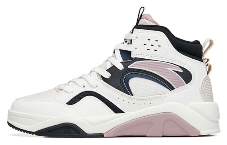 Anta Flame 3.0 Warm And Wear-Resistant High-Top Skateboard Shoes Women's White Black Purple