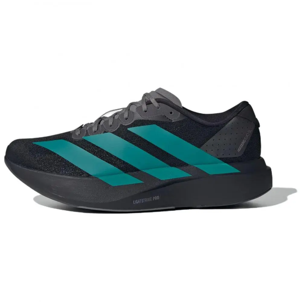 Adidas Adizero Evo SL Cushioning Low top Running Shoes Men's Black Green Gray