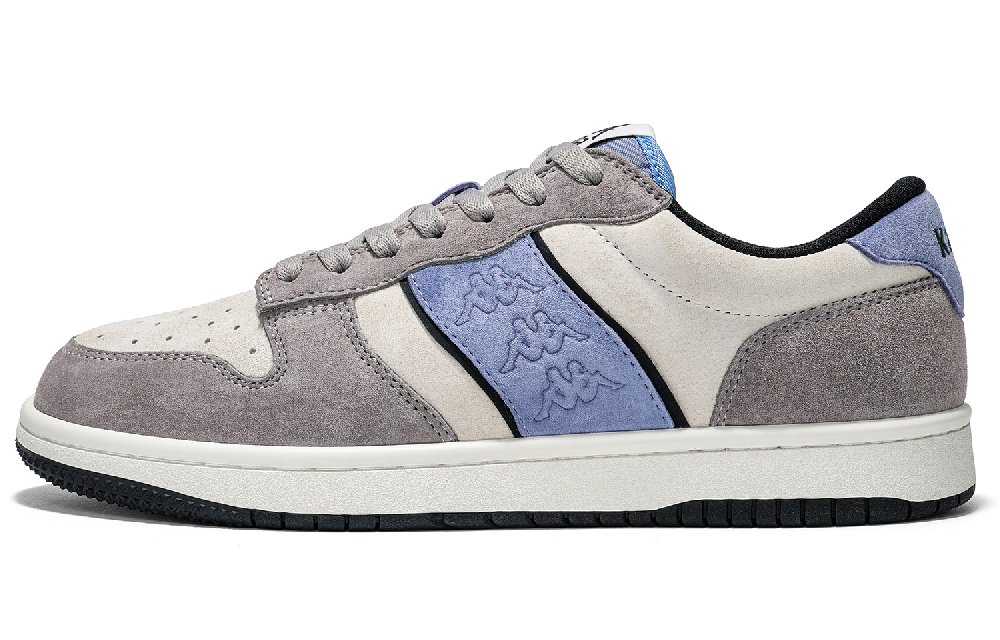 Kappa Back to Back Anti Slip Wear Resistant Low Top Skateboard Shoes Unisex Pelican Gray