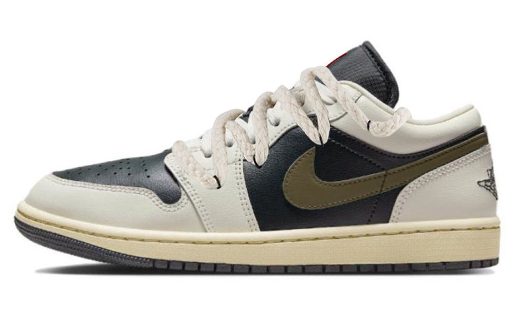 JORDAN Air JORDAN 1 Vintage Basketball Shoes Women's Low-Top Green