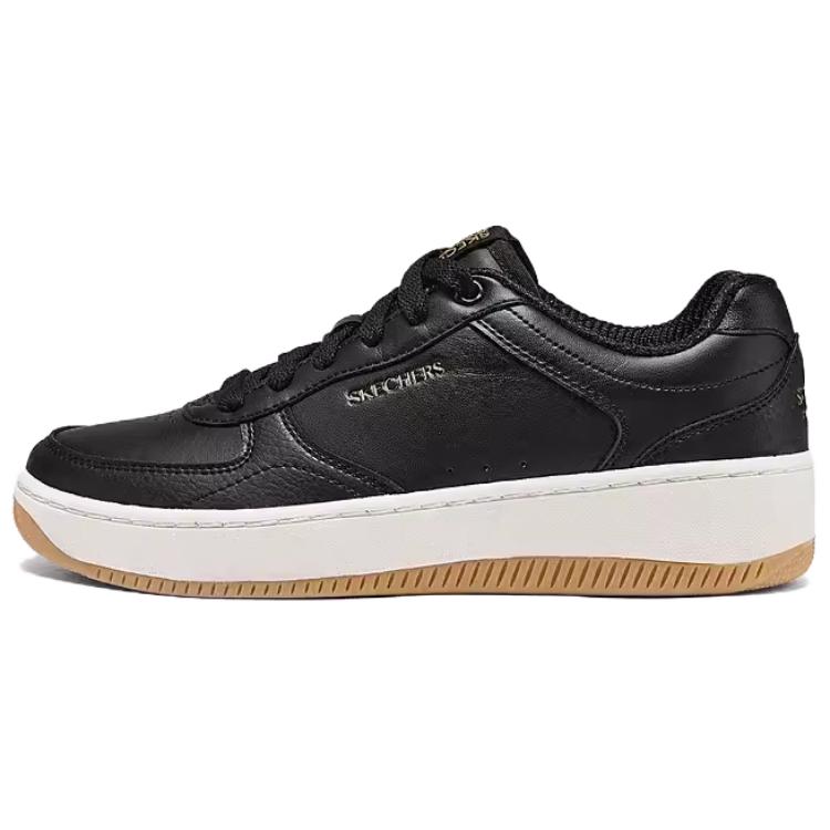 Skechers Court Classics Cushioning Lightweight Support Low-Top Skateboard Shoes Women's Black