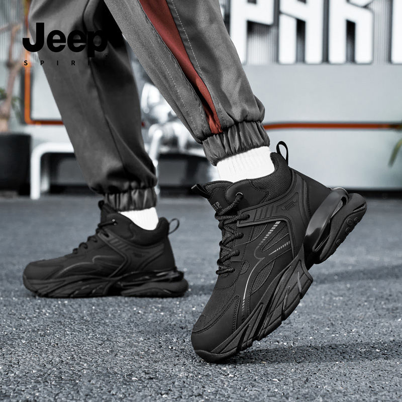 JEEP SPIRIT High Top Outdoor Shoes Men's Graphite Black купить в интернет-магазине Yoocart с быстрой доставкой по России.