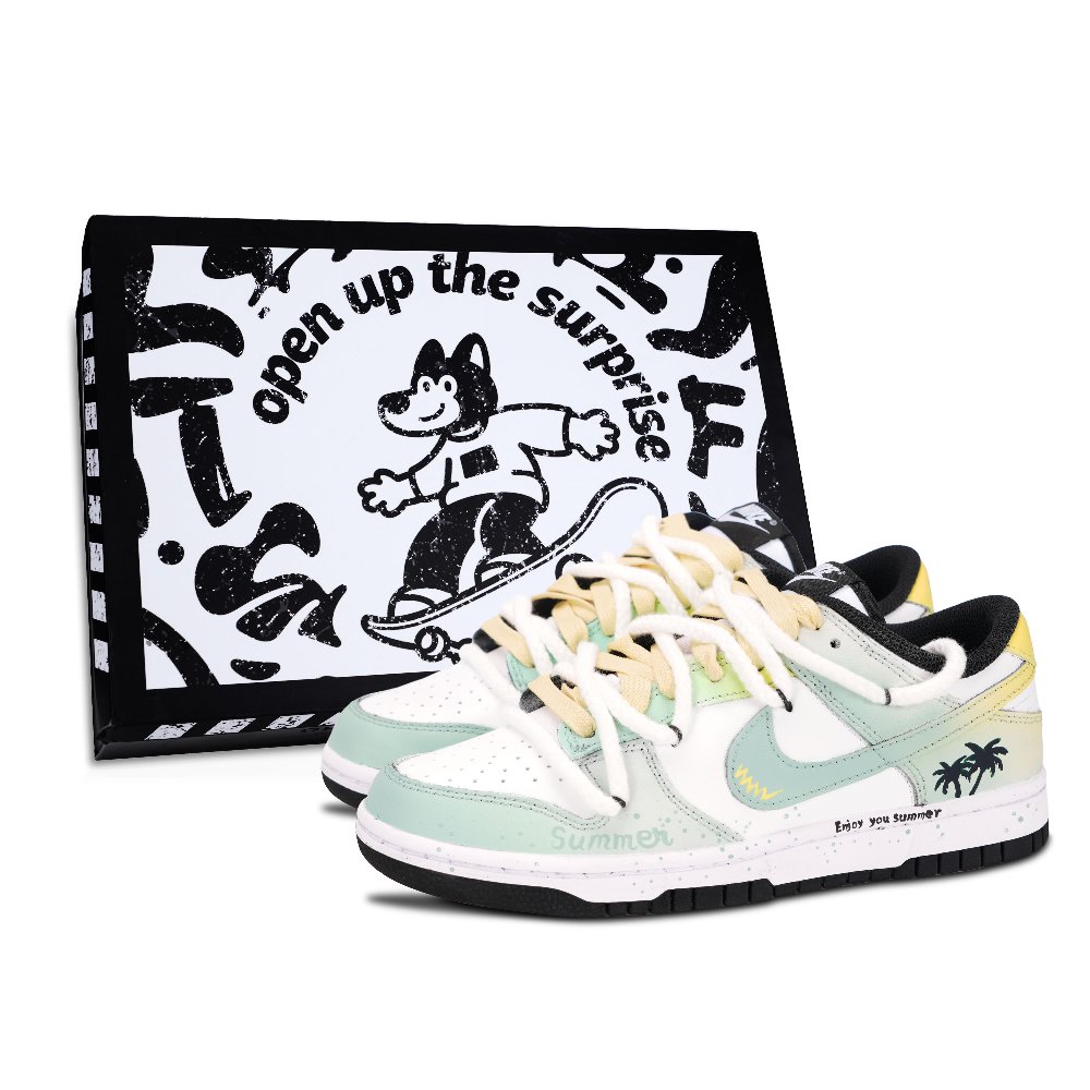 Nike Dunk Low Top Skateboard Shoes Unisex Light Green