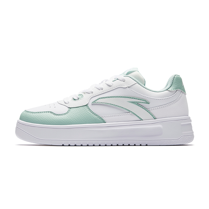 Anta Anti-Slip And Wear-Resistant Coverage Low-Top Skateboard Shoes Women's White Green